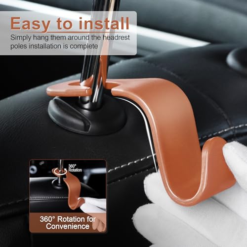 4-Pack Car Seat Headrest Hook V6378