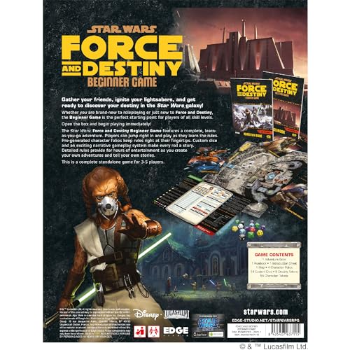 Star Wars Force and Destiny Beginner Game Sci-Fi Roleplaying Game I8655