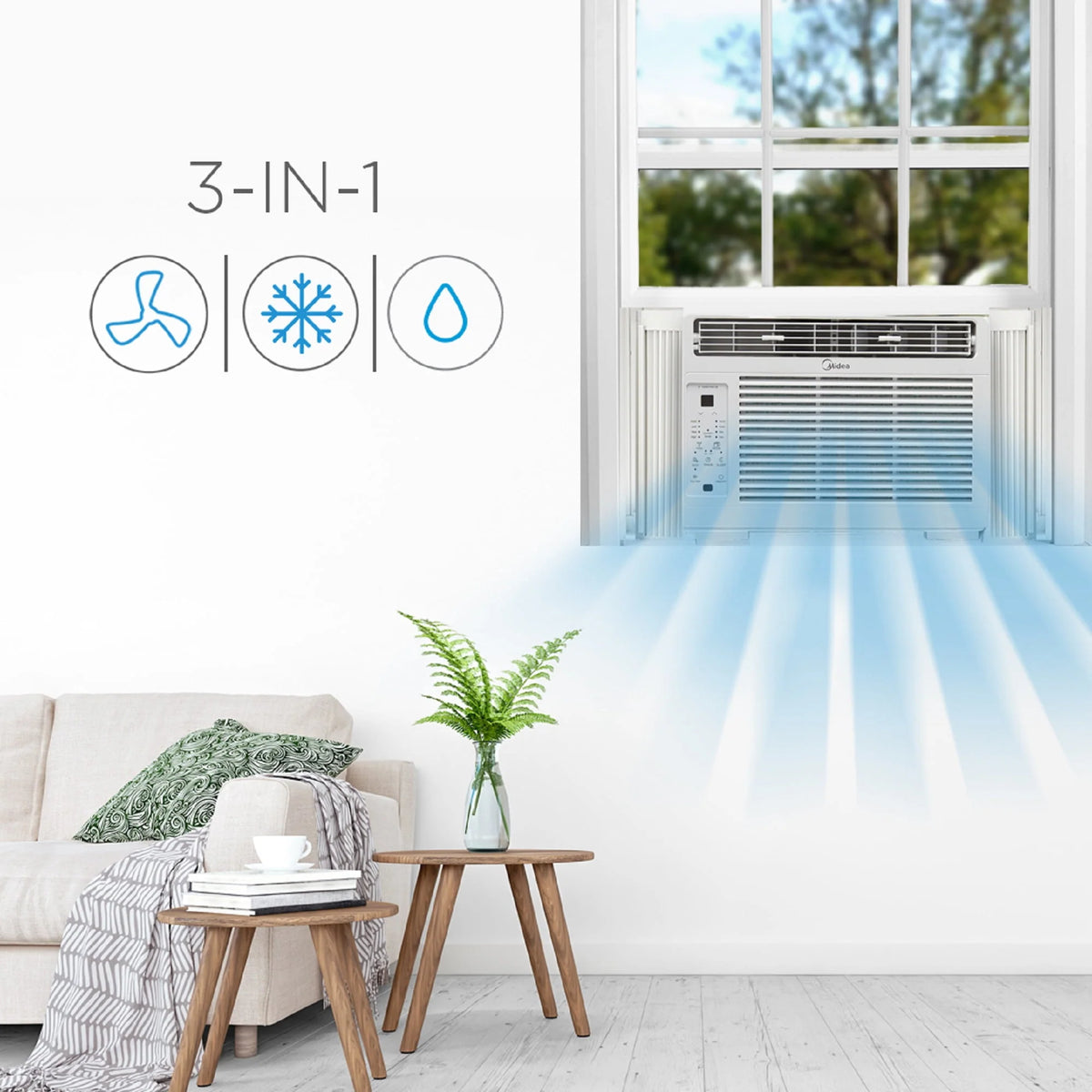 6,000 BTU 115V White Window Air Conditioner C486620
