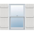 Rustic Four Board Joined Board-n-Batten Faux Wood Shutters (Per Pair) Y477