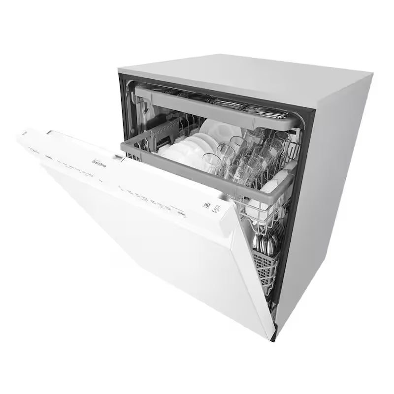 White Front Control Dishwasher with 3rd Rack D57444