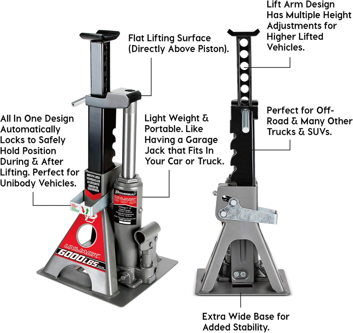 2 Ton Combination Hydraulic Bottle Jack / Jackstand I591