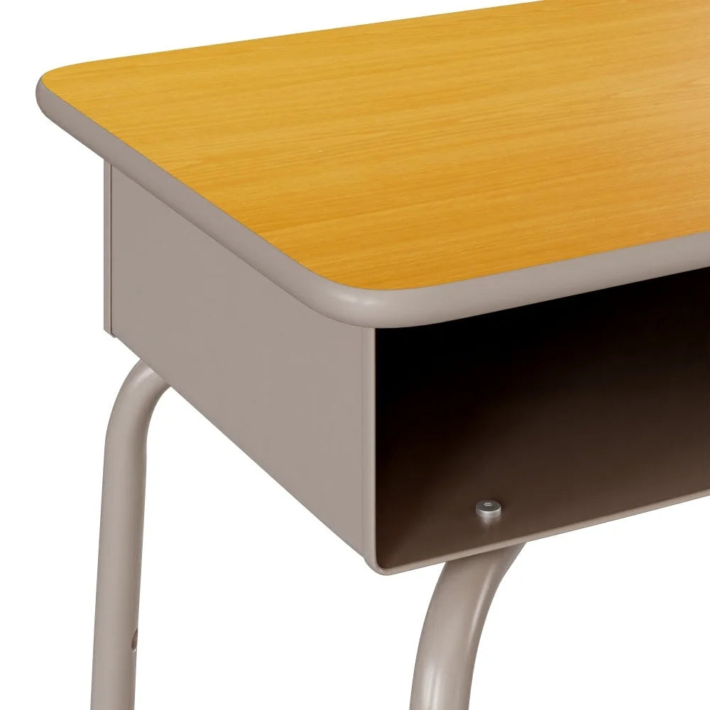 Student Desk with Open Front Metal Book Box H412