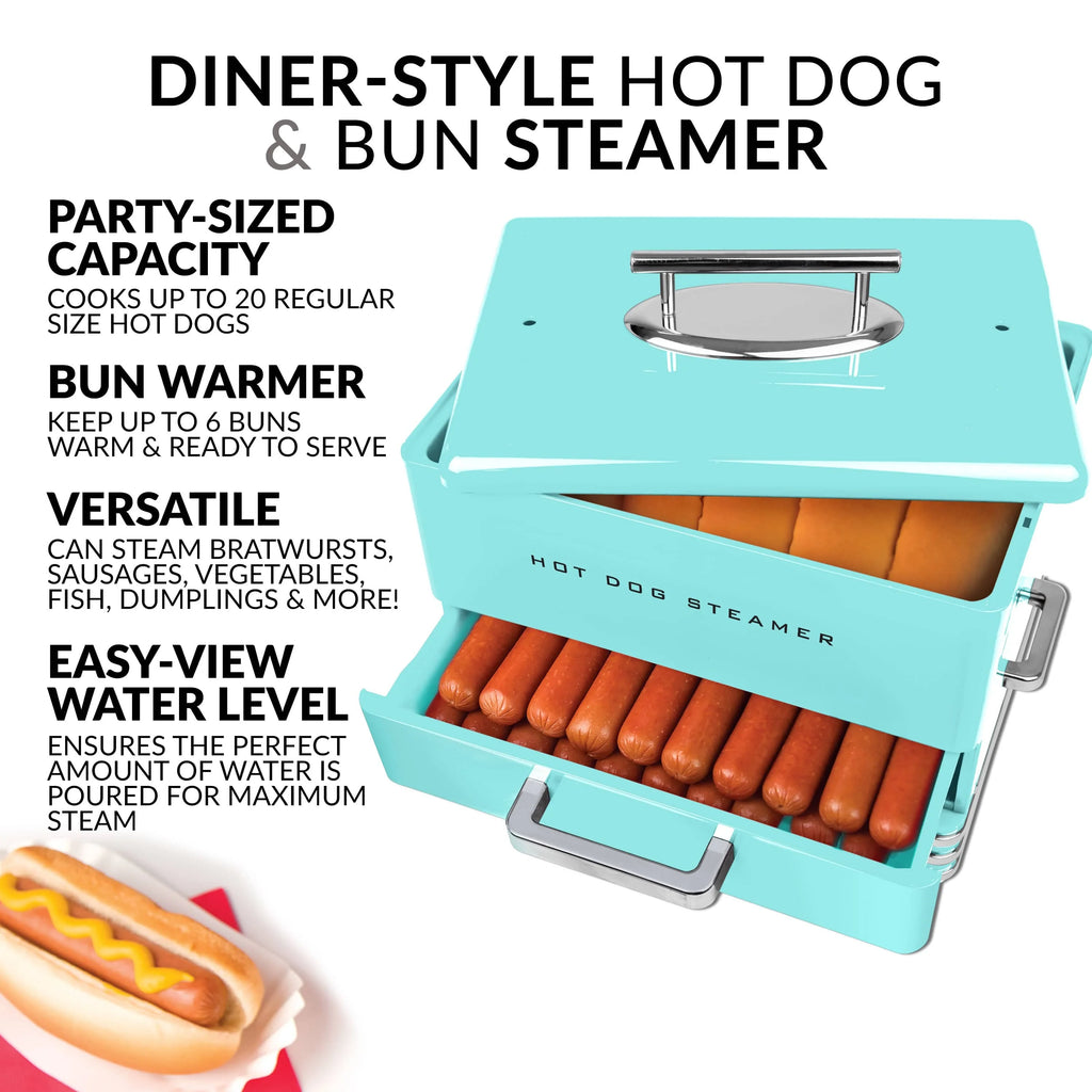 Aqua Hot Dog Steamer V3918