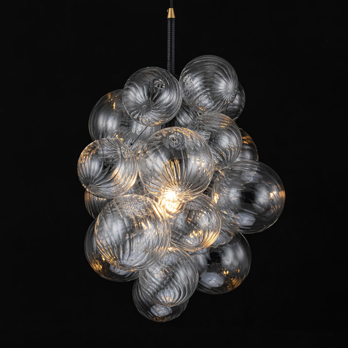 1-Light Dimmable Glass Globe Chandelier W3601