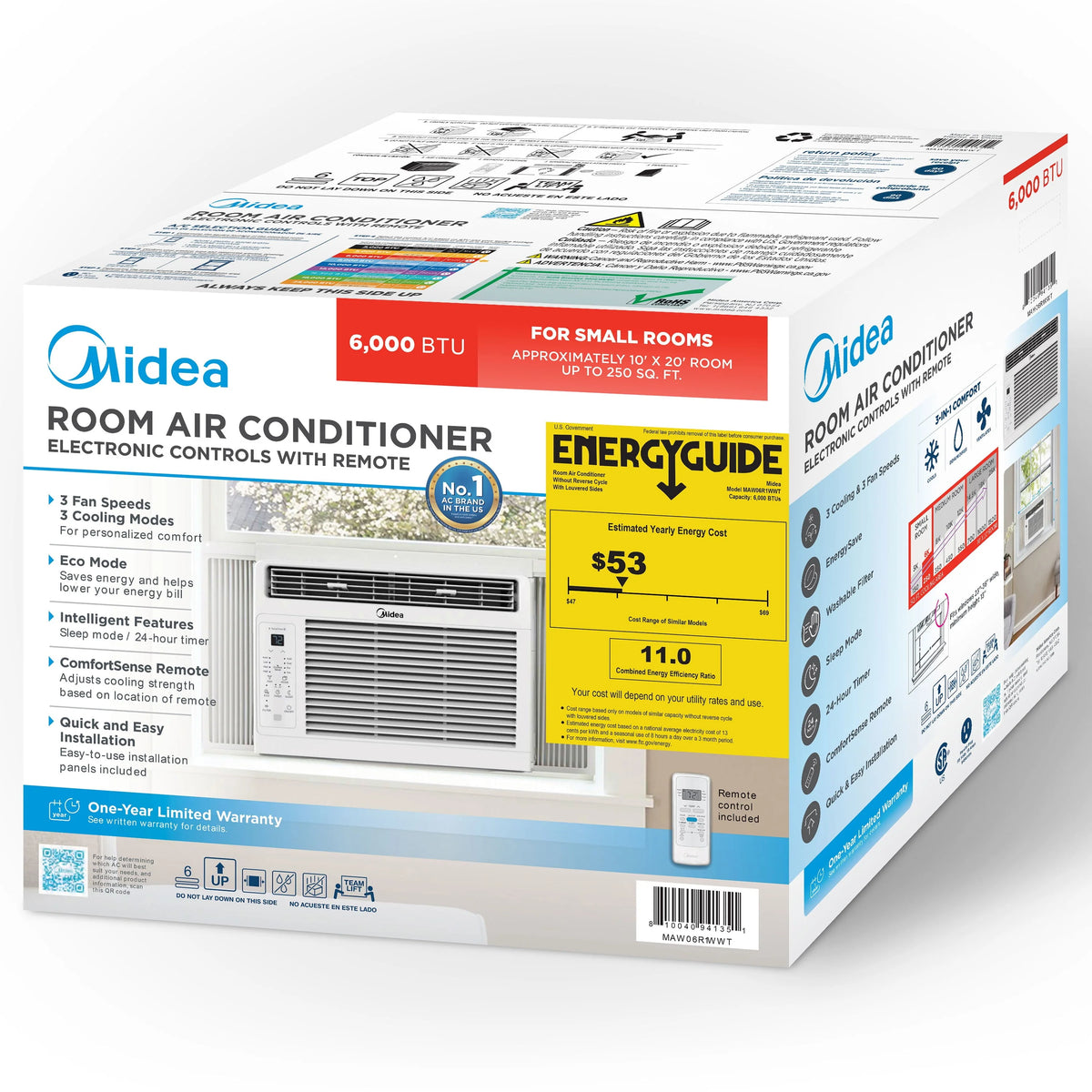 6,000 BTU 115V White Window Air Conditioner C486620