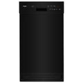 Black Front Control Dishwasher with Stainless Steel Tub F3143