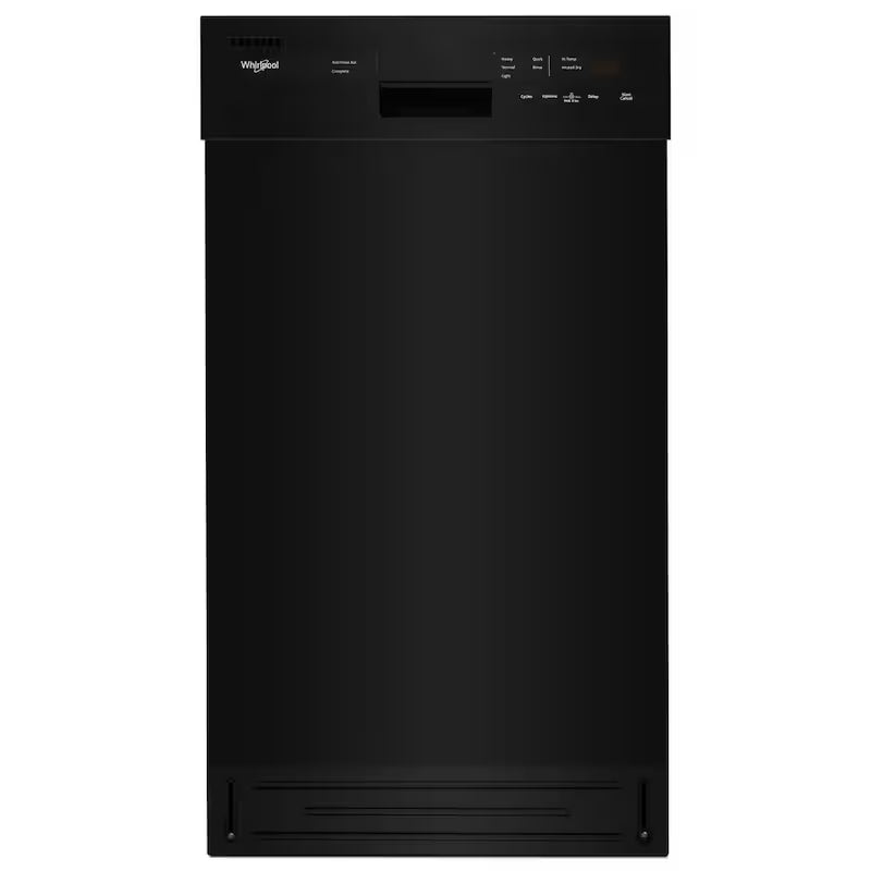 Black Front Control Dishwasher with Stainless Steel Tub F3143