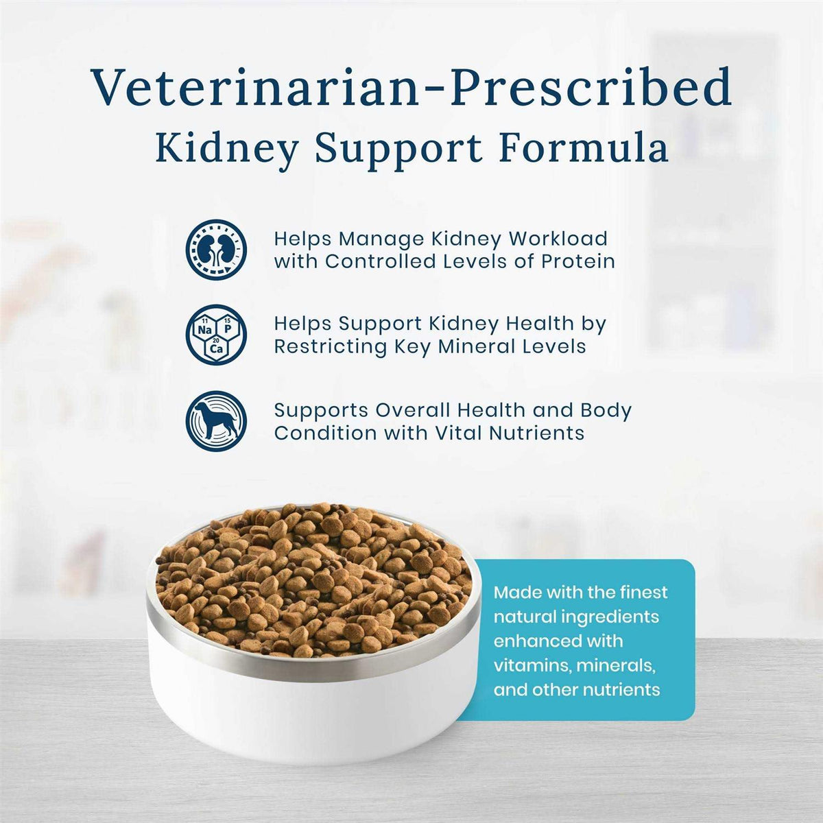 Natural Veterinary Diet Kidney Support Dry Dog Food W7817