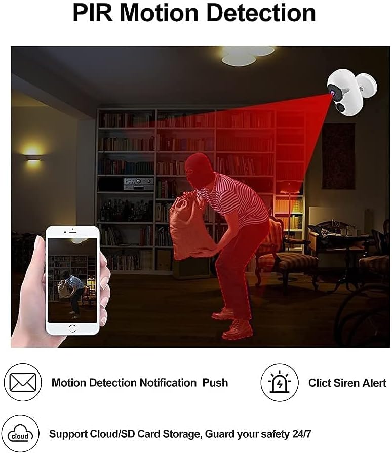1080P Battery Powered Wireless Security Camera with Night Vision C98639