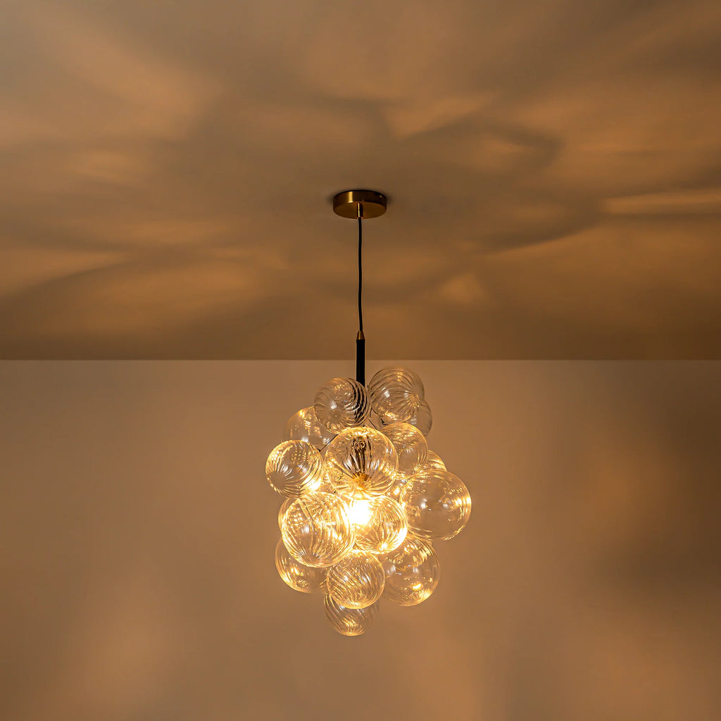 1-Light Dimmable Glass Globe Chandelier W3601