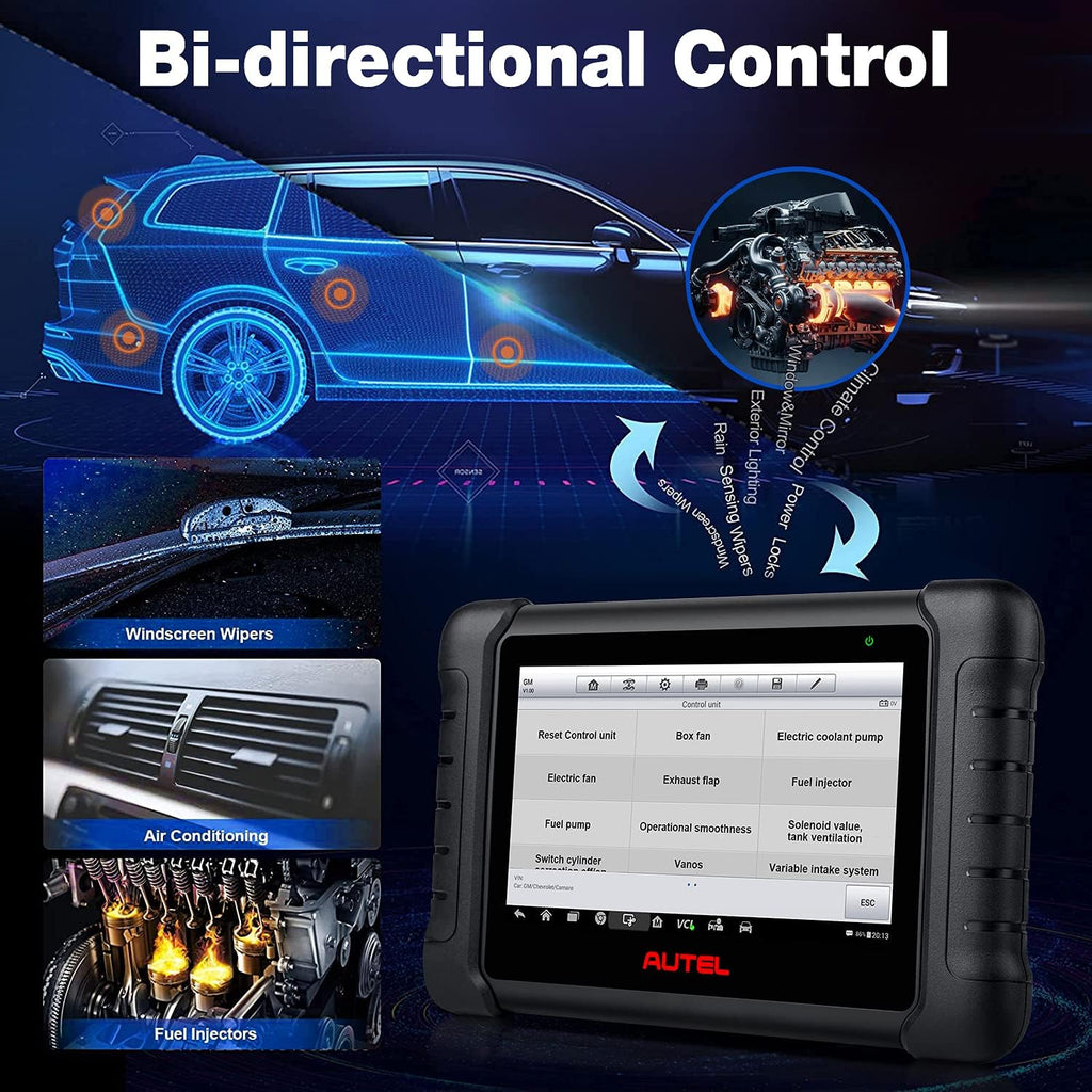 Autel Scanner MaxiPRO MP808BT PRO, OBD2 Bi-Directional Control Scan Tool with Bonus Adaptor Kit, Full Diagnostics, 31+ Services A893847