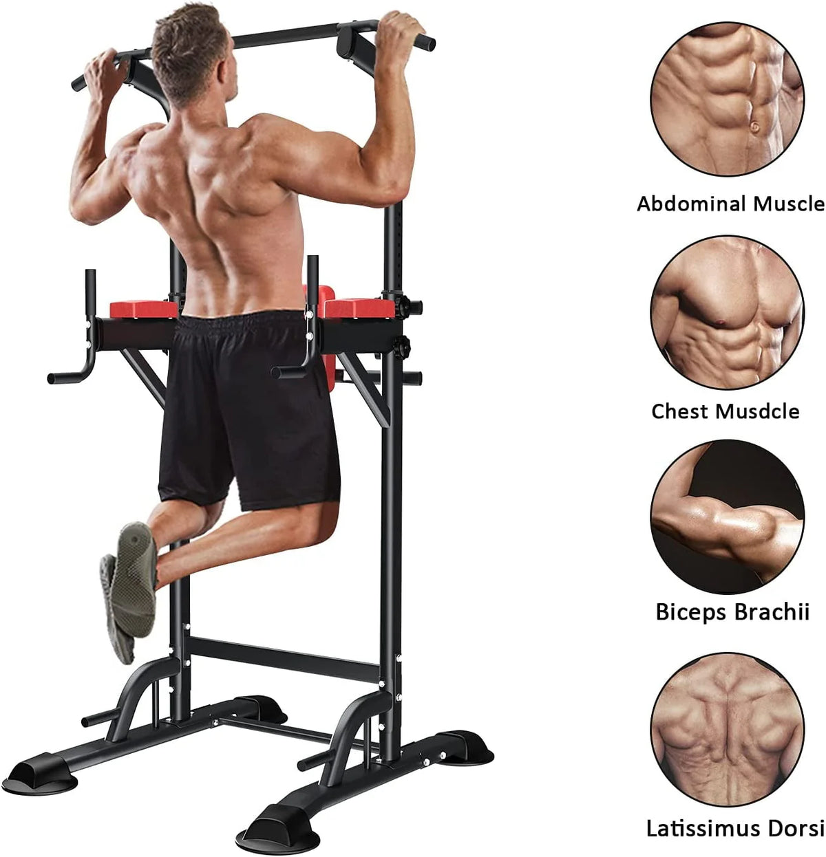 Height Adjustable Power Tower Dip Station M796