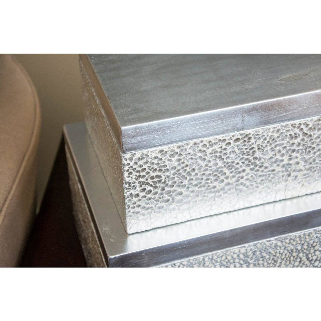 Silver Rectangular Boxes, Set of 2 Z590