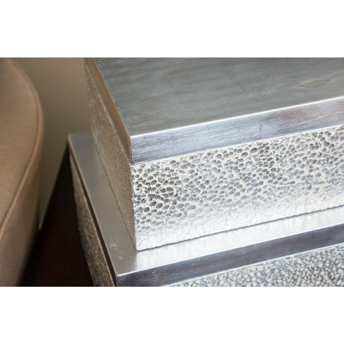Silver Rectangular Boxes, Set of 2 Z590