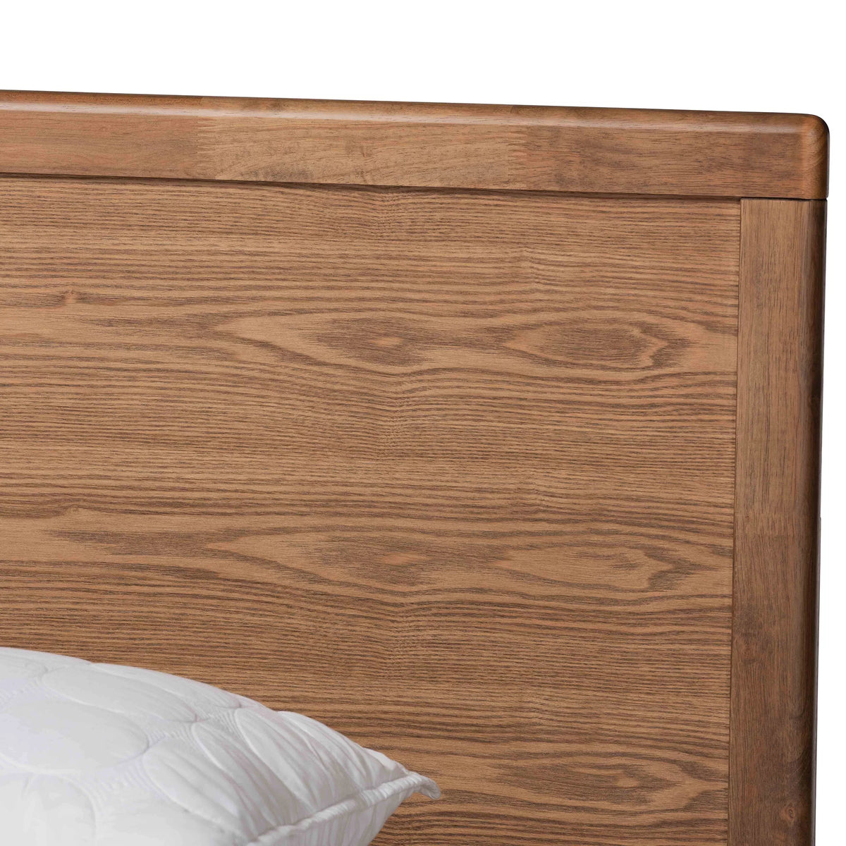 King Ash Walnut Wood Storage Platform Bed F591