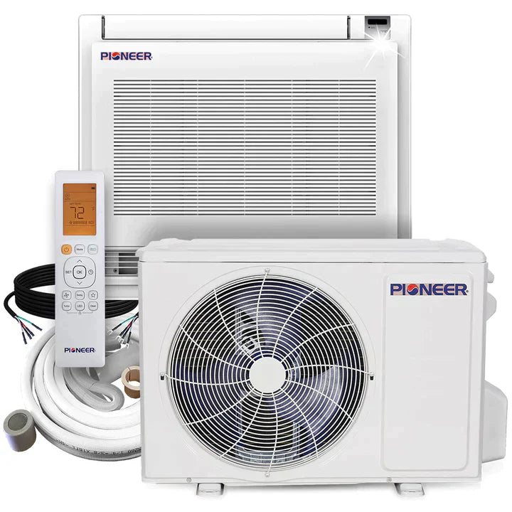12,000 BTU 21.5 SEER Floor Console Mini-Split Air Conditioner Heat Pump Q337251