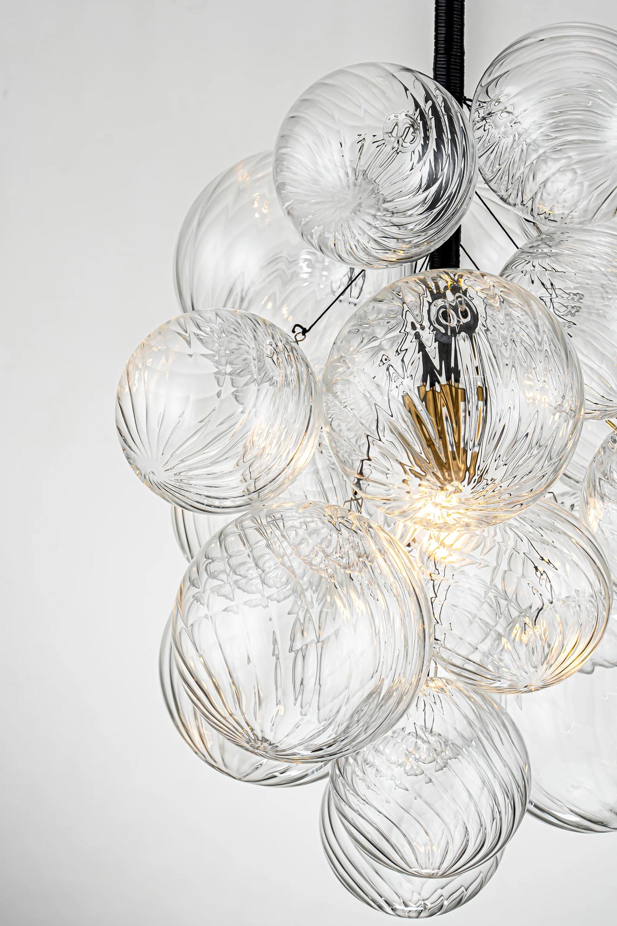 1-Light Dimmable Glass Globe Chandelier W3601