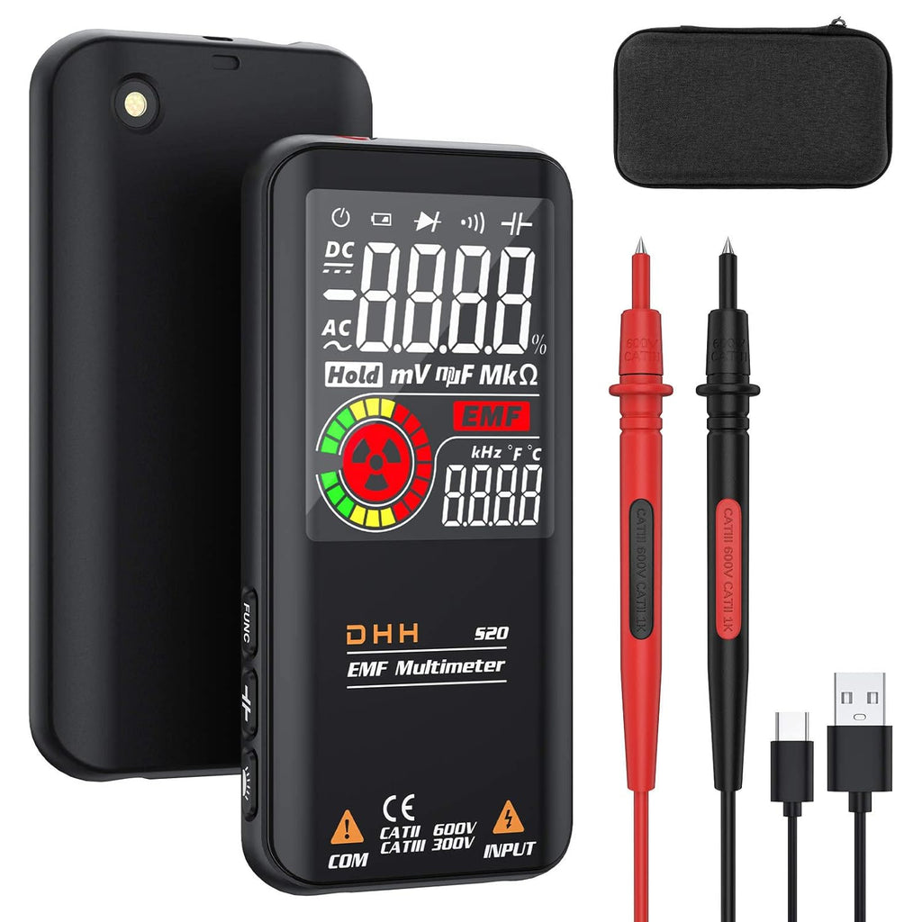 Rechargeable Smart Multimeter with EMF Detector, Pack of 2 I62664
