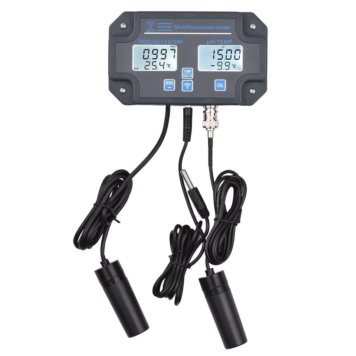 Wifi Digital Water Quality Tester 6 in 1 PH EC SALT S.G Temperature T615852