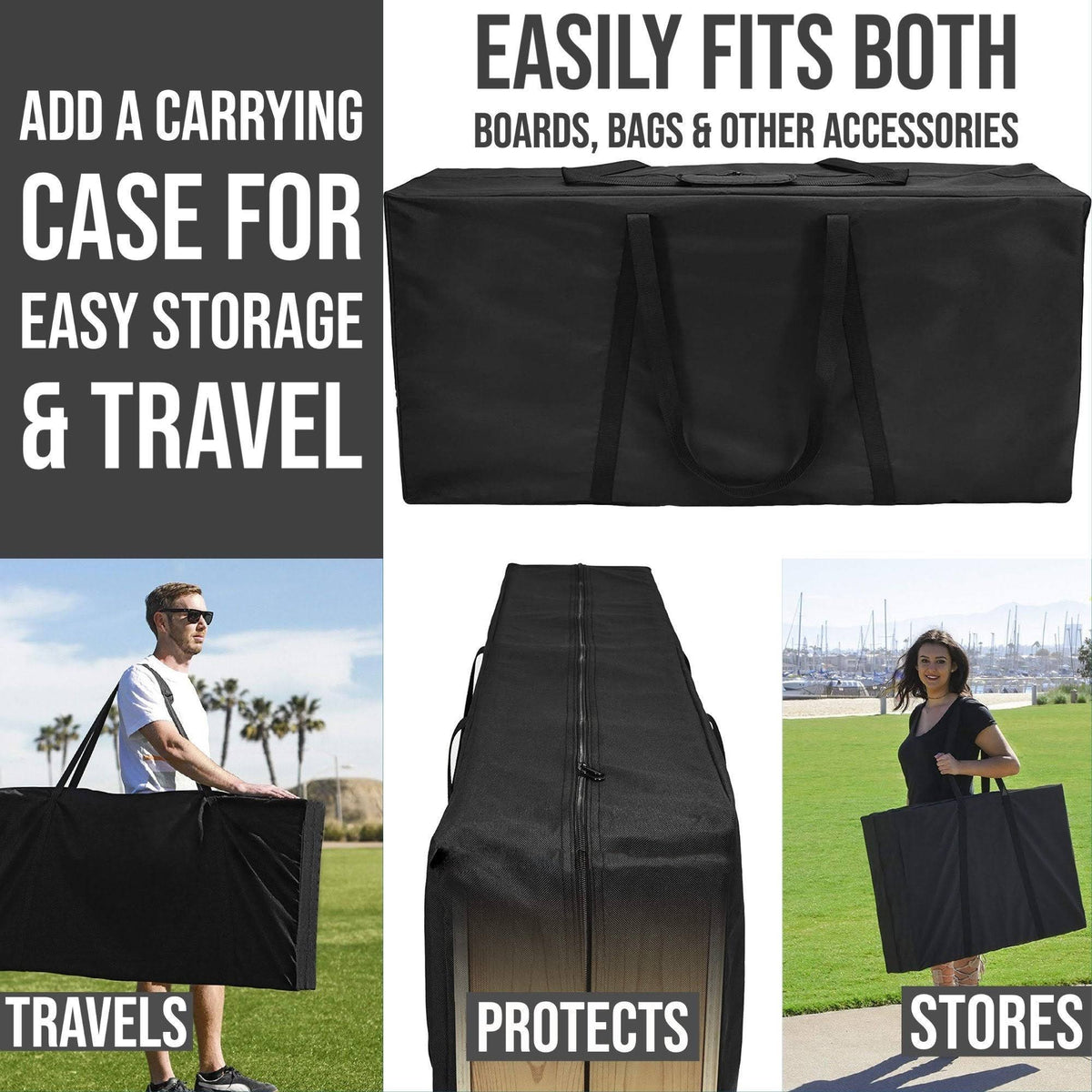 Black Marble Cornhole Set 2x3 Boards M609161