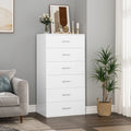 White 6 Drawer Wood Dresser K545