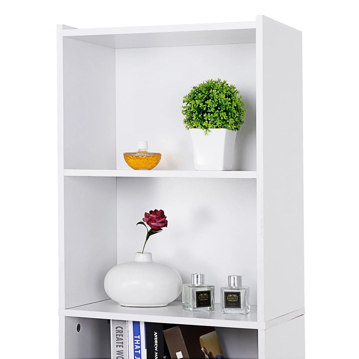 White 5 Tier Bookcase Bookshelf Storage Organizer H819