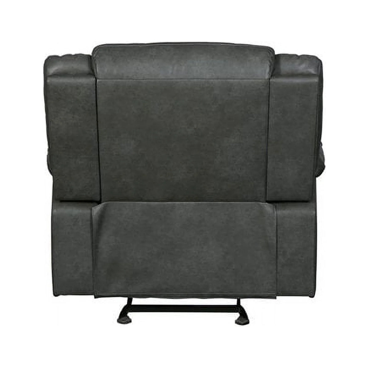 Gray Faux Leather Reclining Sofa Set E733