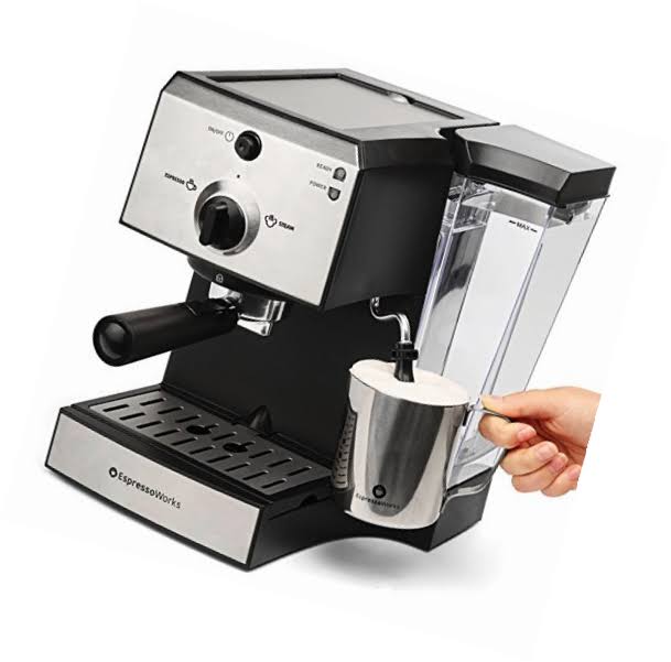 7 PC Espresso Machine and Cappuccino Maker with Built-in Steamer and Frother O5146