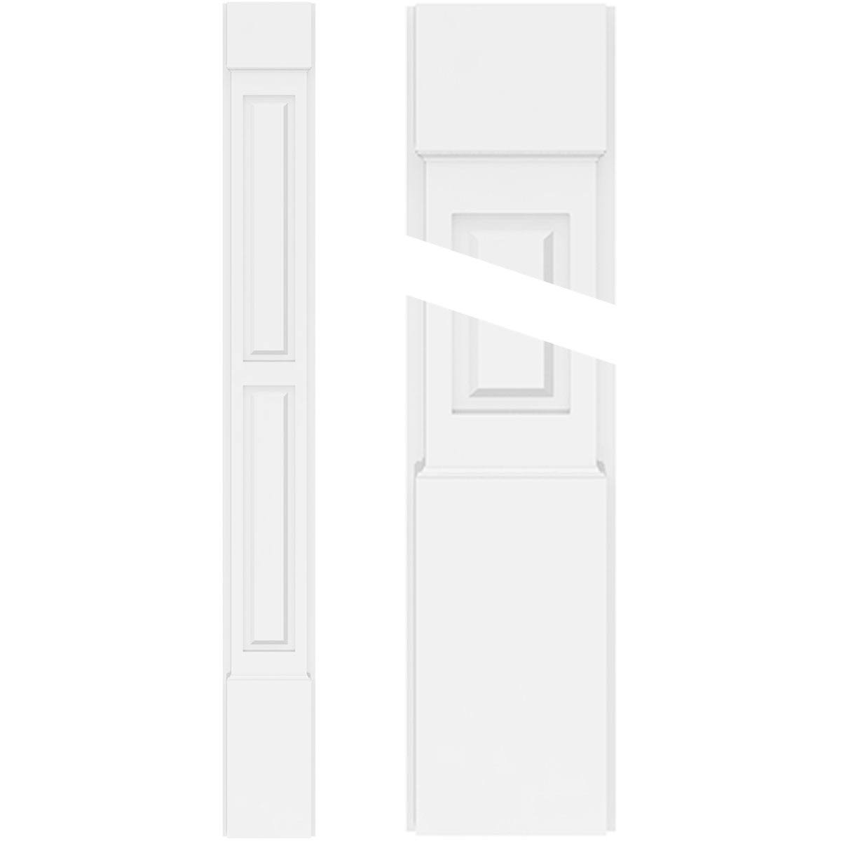 Two Equal Raised Panel PVC Pilaster (Pair) J402963