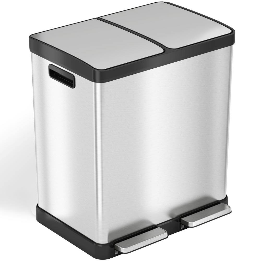 16 Gallon Stainless Steel Step Trash Can X21639