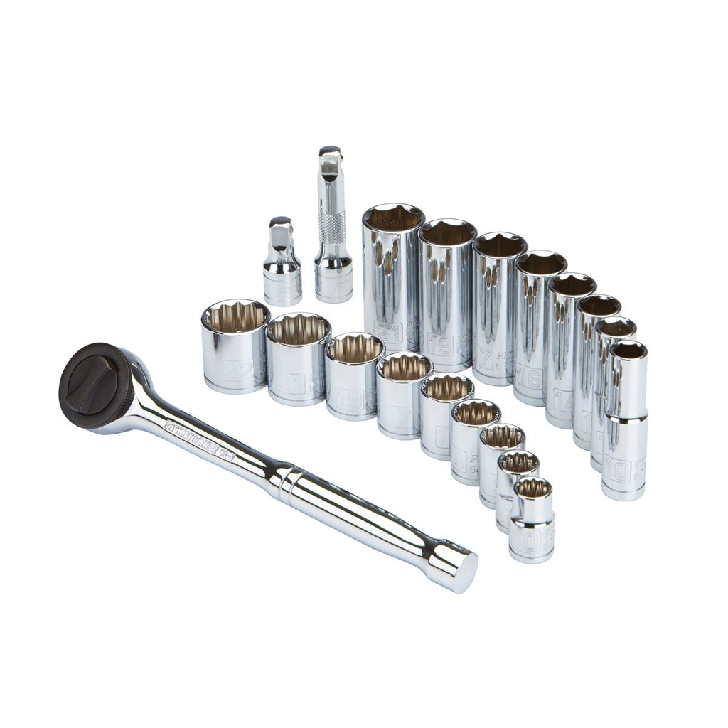 3/8 in. Drive Metric Socket Set, 20-Piece X65059