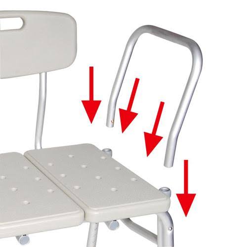 Padded Seat Transfer Bench with Commode M174127