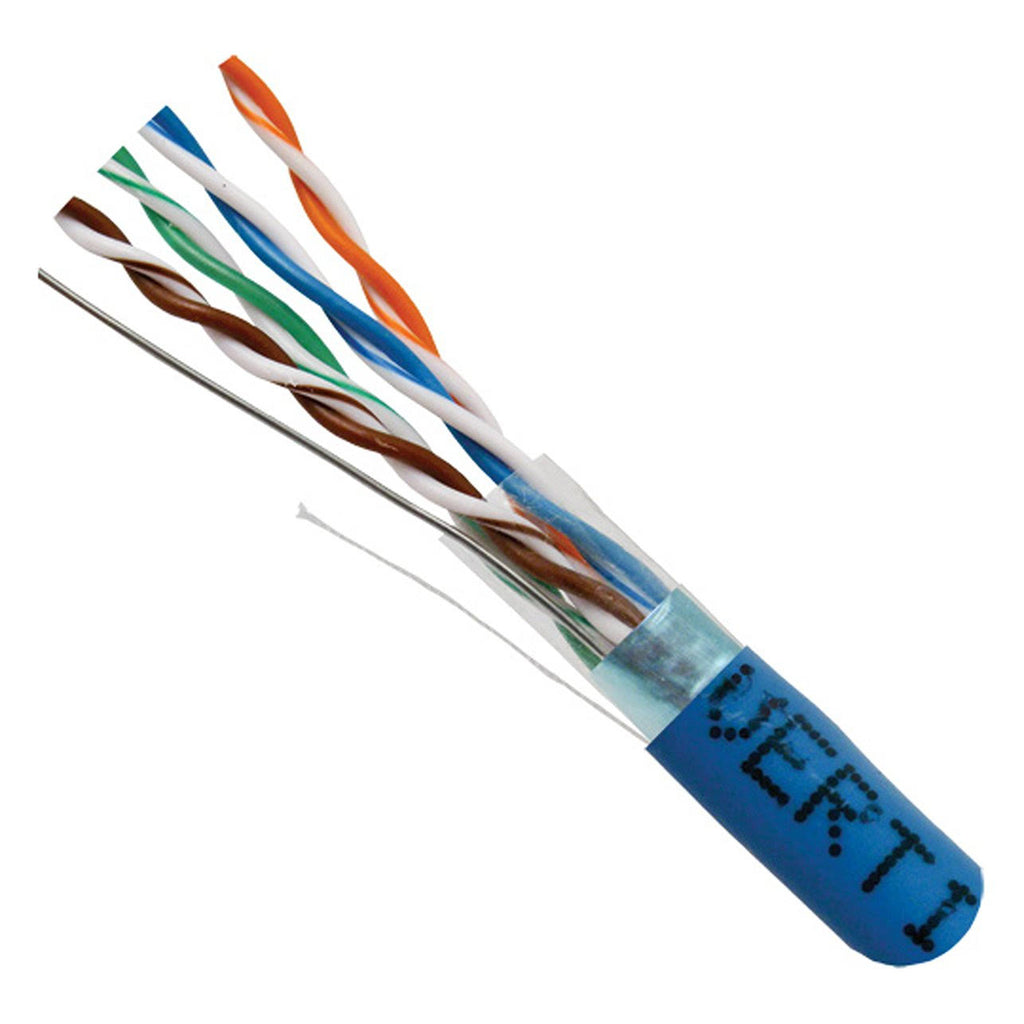 Bulk Shielded Cat5e Ethernet Cable 1000ft Blue Y975307