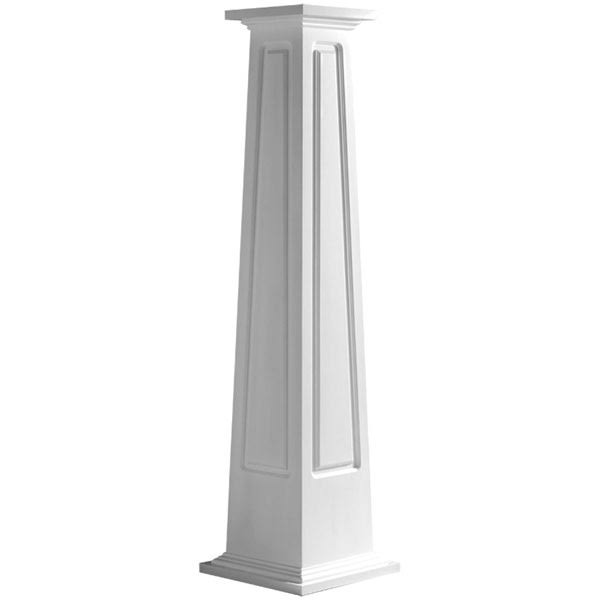 72x22 H x 11.63x22 W Square Tapered Raised Panel Post F23739