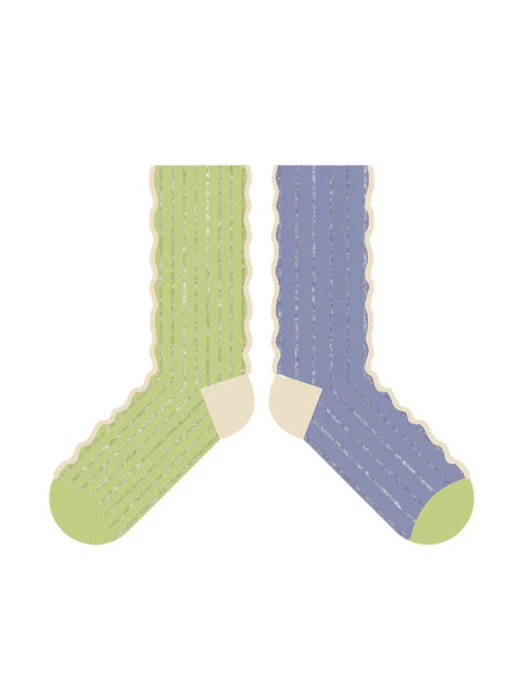 Colorful Striped Cotton Socks I2485