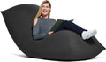 Dark Grey Oversized Plush Bean Bag Chair N39910