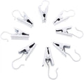 100 Pack Stainless Steel Curtain Clips D4709