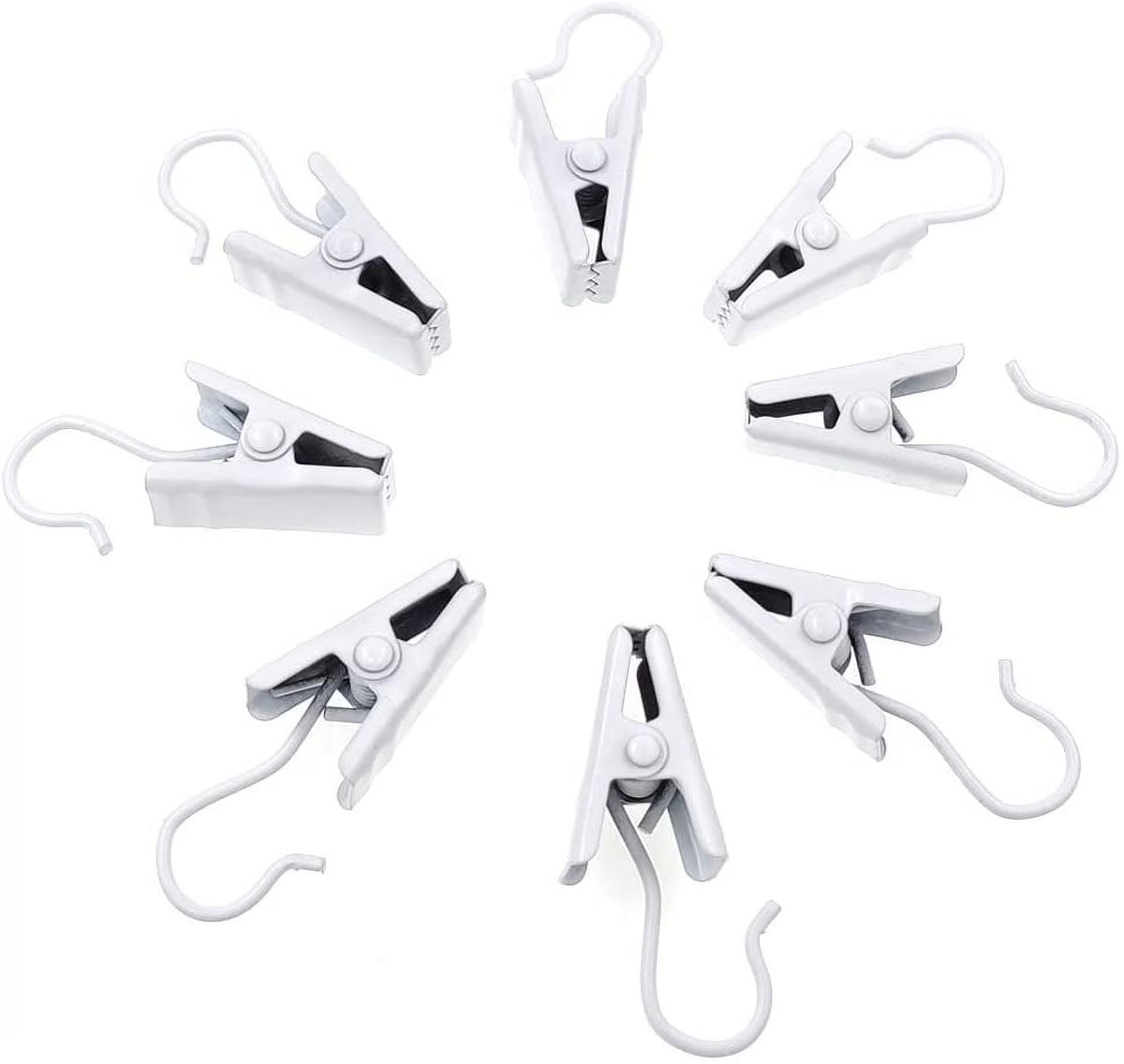 100 Pack Stainless Steel Curtain Clips D4709