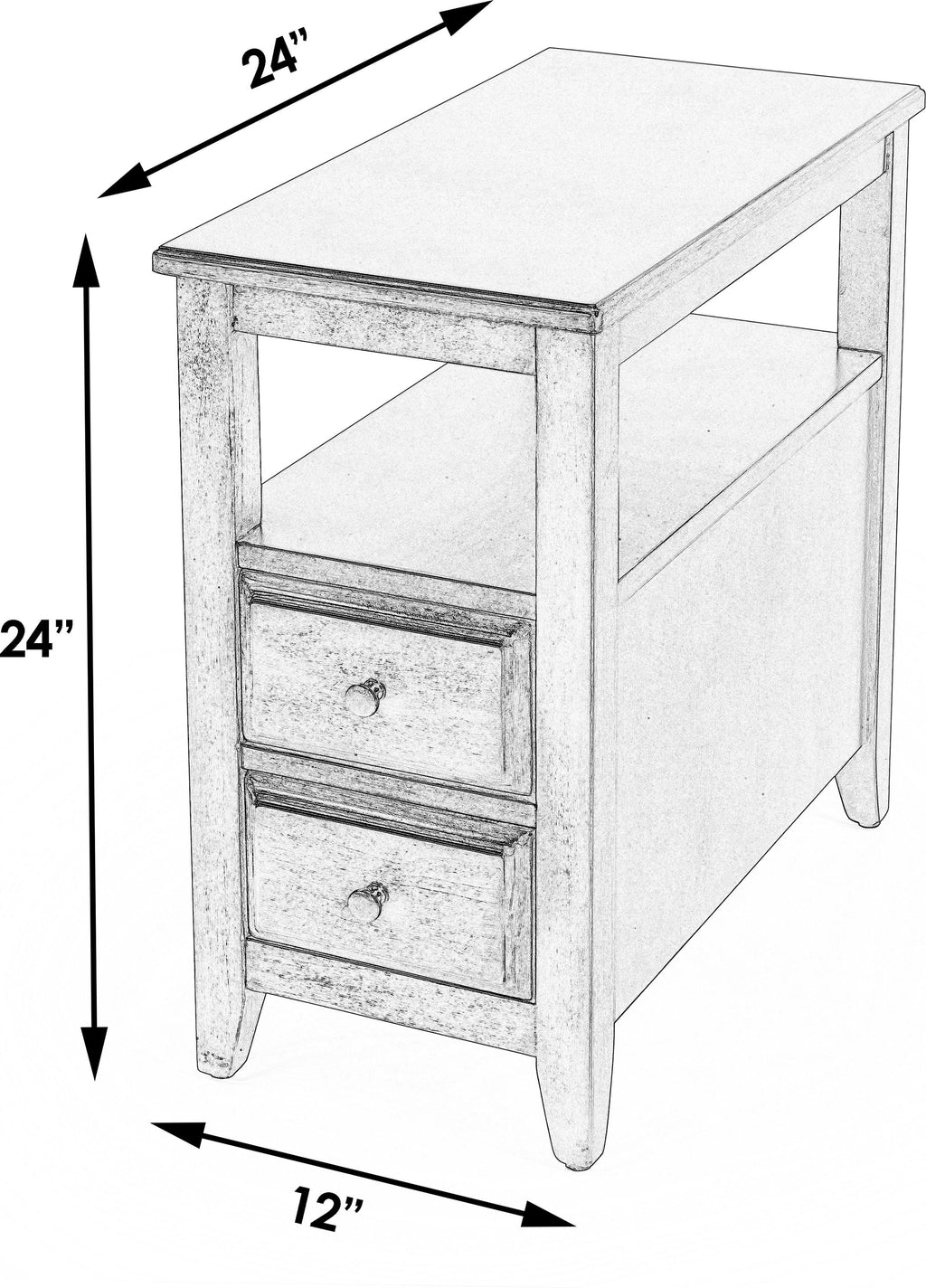 Antique Cherry Chairside Table R35202