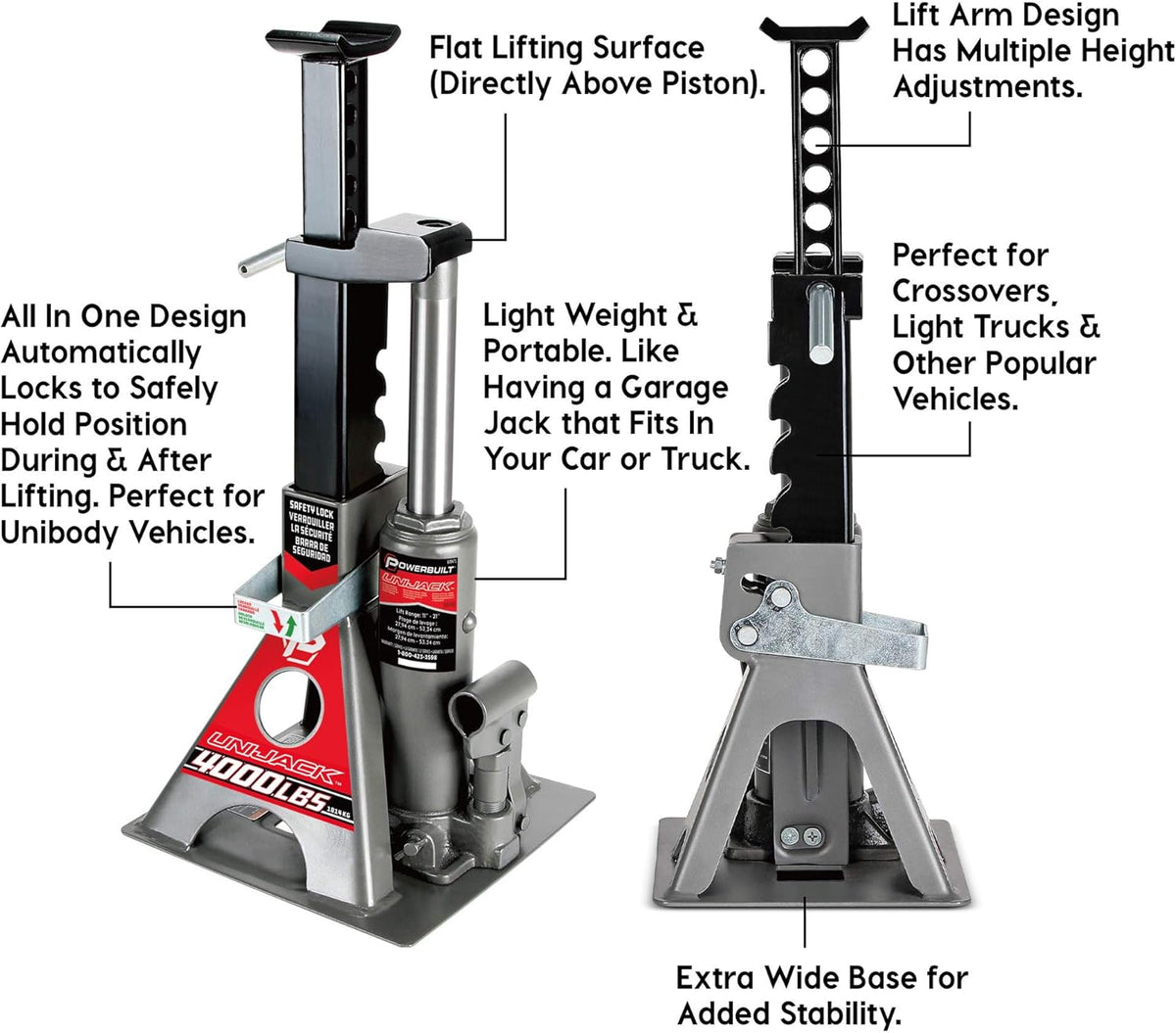 2 Ton Combination Hydraulic Bottle Jack / Jackstand I591