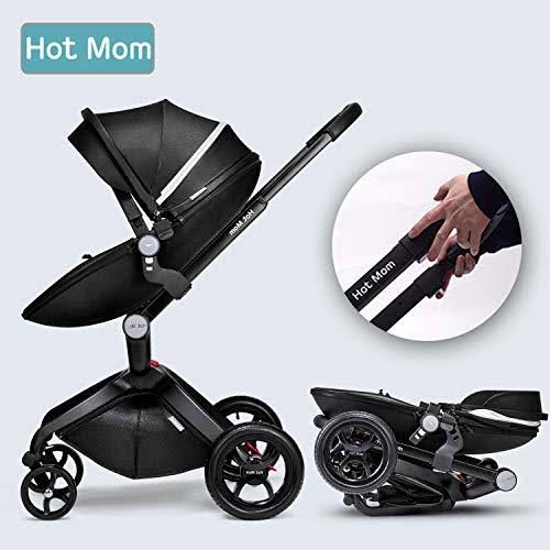 Black Baby Stroller with Bassinet Combo Q80565