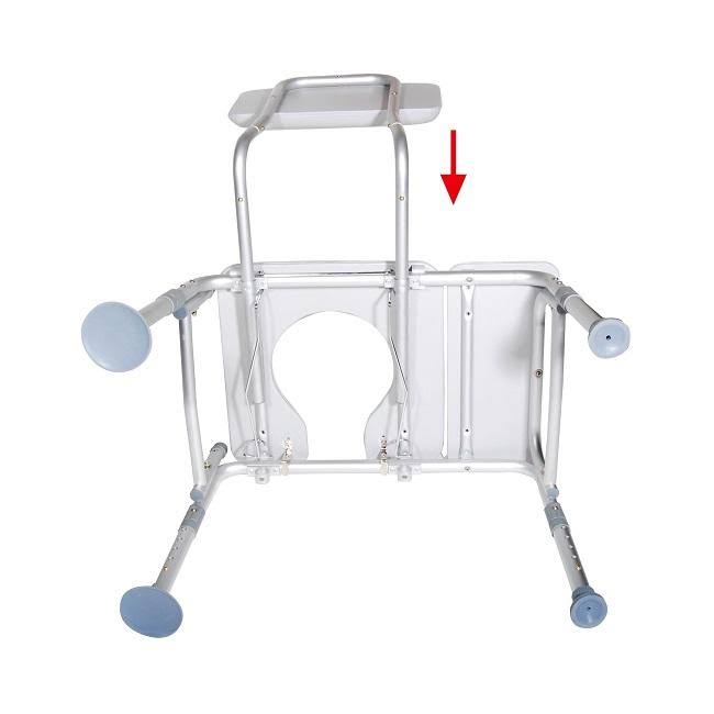 Padded Seat Transfer Bench with Commode M174127