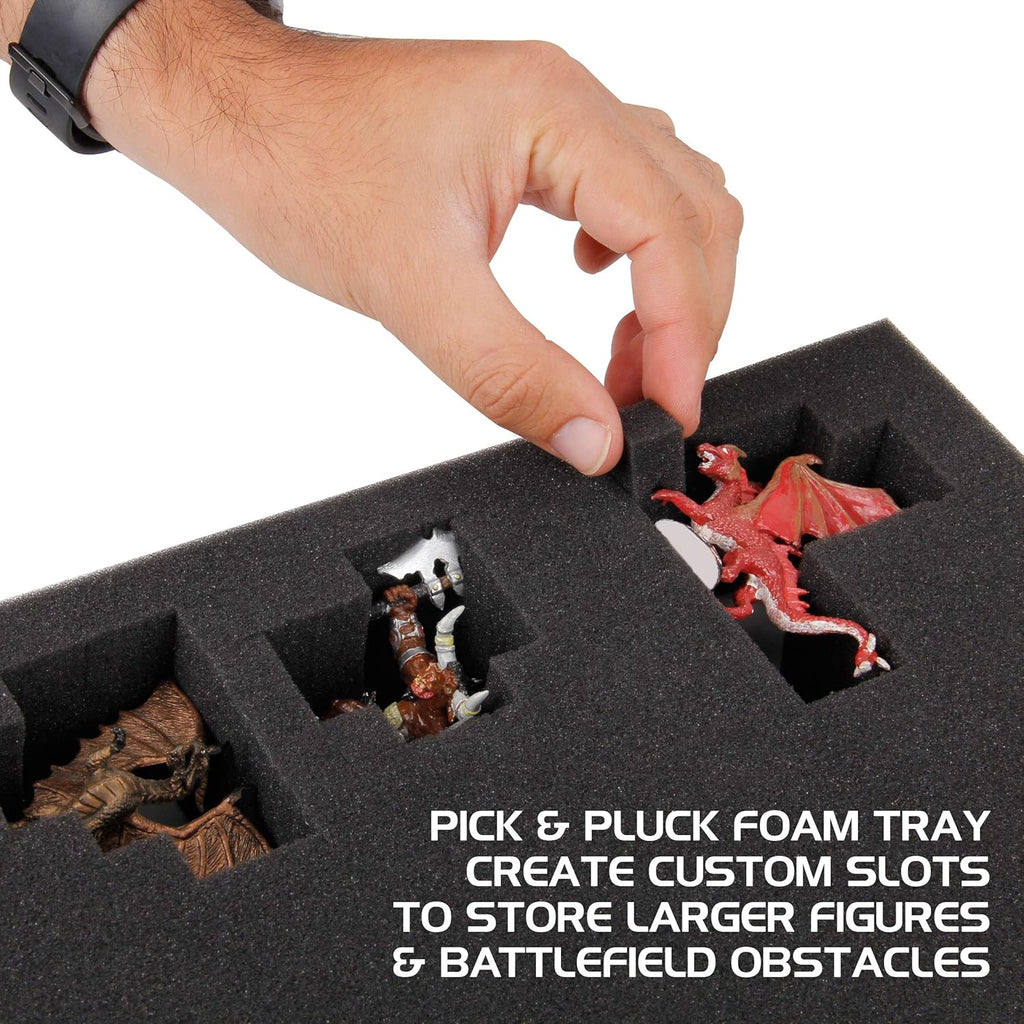 Portable Miniature Figure Storage Case with 4 Foam Layers H9077