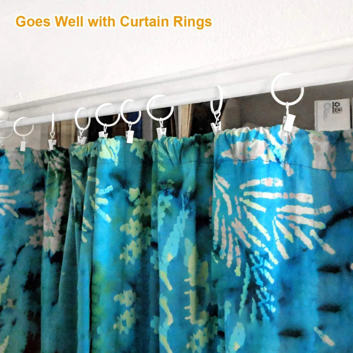 100 Pack Stainless Steel Curtain Clips D4709