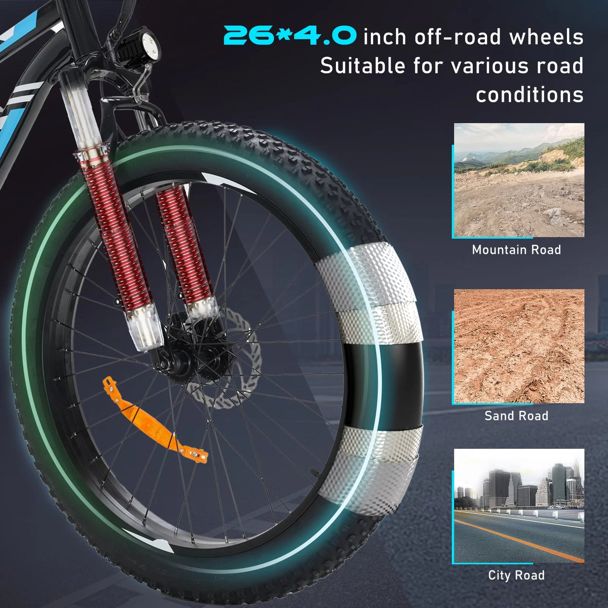 Fat Tire 750W 15AH 48V Electric Bike T386