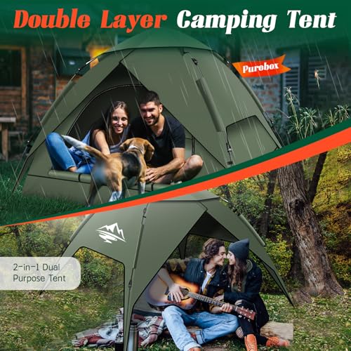 2-3 Person Waterproof Windproof Pop Up Camping Tent N75458