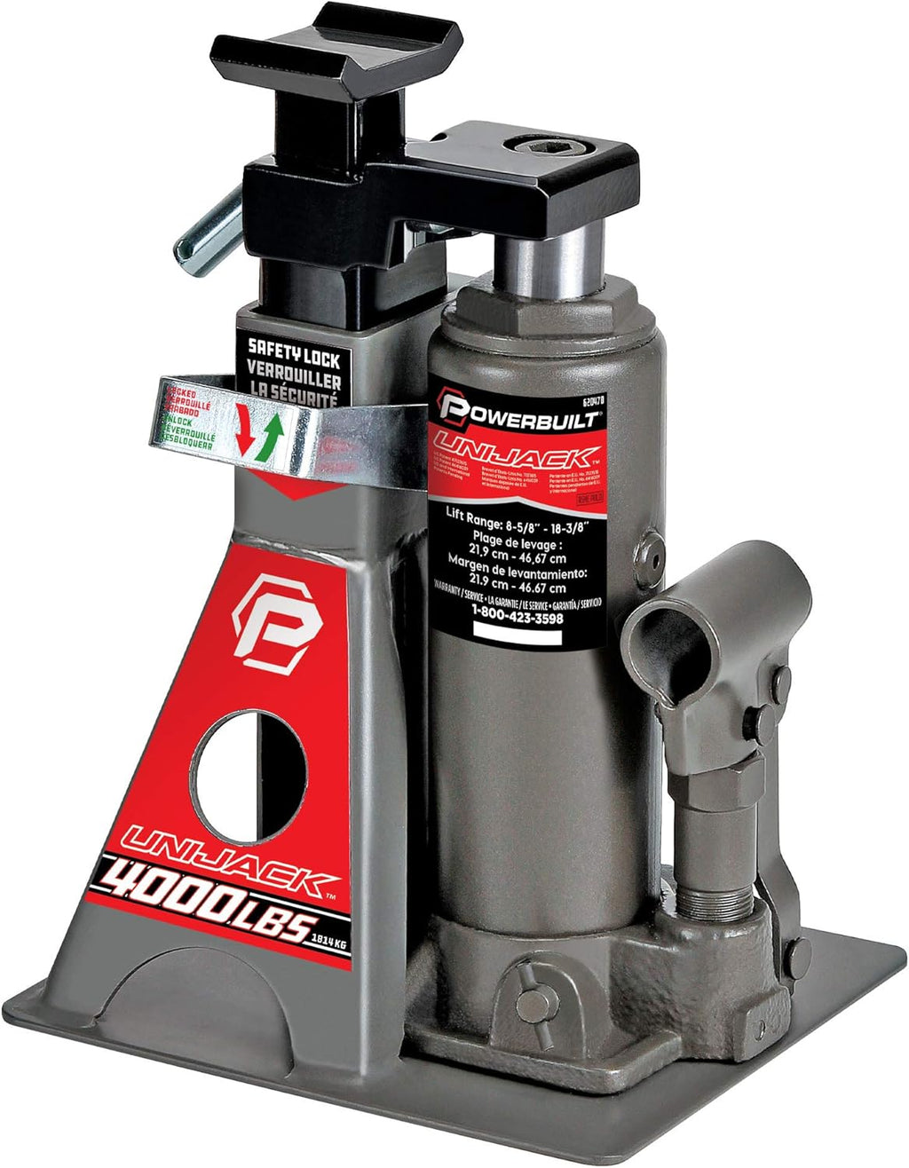 2 Ton Combination Hydraulic Bottle Jack / Jackstand I591