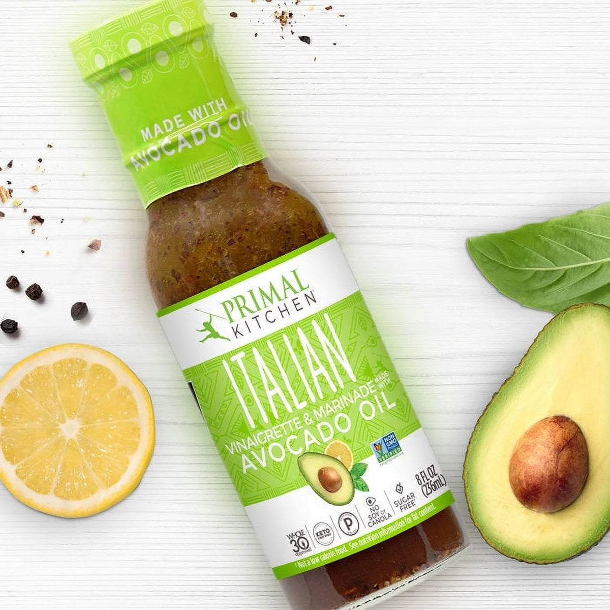 Dressing & Marinade with Avocado Oil, Italian, 8 fl oz Pack of 2 H12598