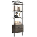 Iron Floating Bookcase with Bins T93434